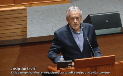 Saborski zastupnik prof. dr. sc. Josip Jurčević na sjednici Sabora podržao je aktivnost i inicijativu Akademskog sindikata vezano za Prijedlog zakona o izmjeni i dopuni Zakona o visokom obrazovanju i znanstvenoj djelatnosti.